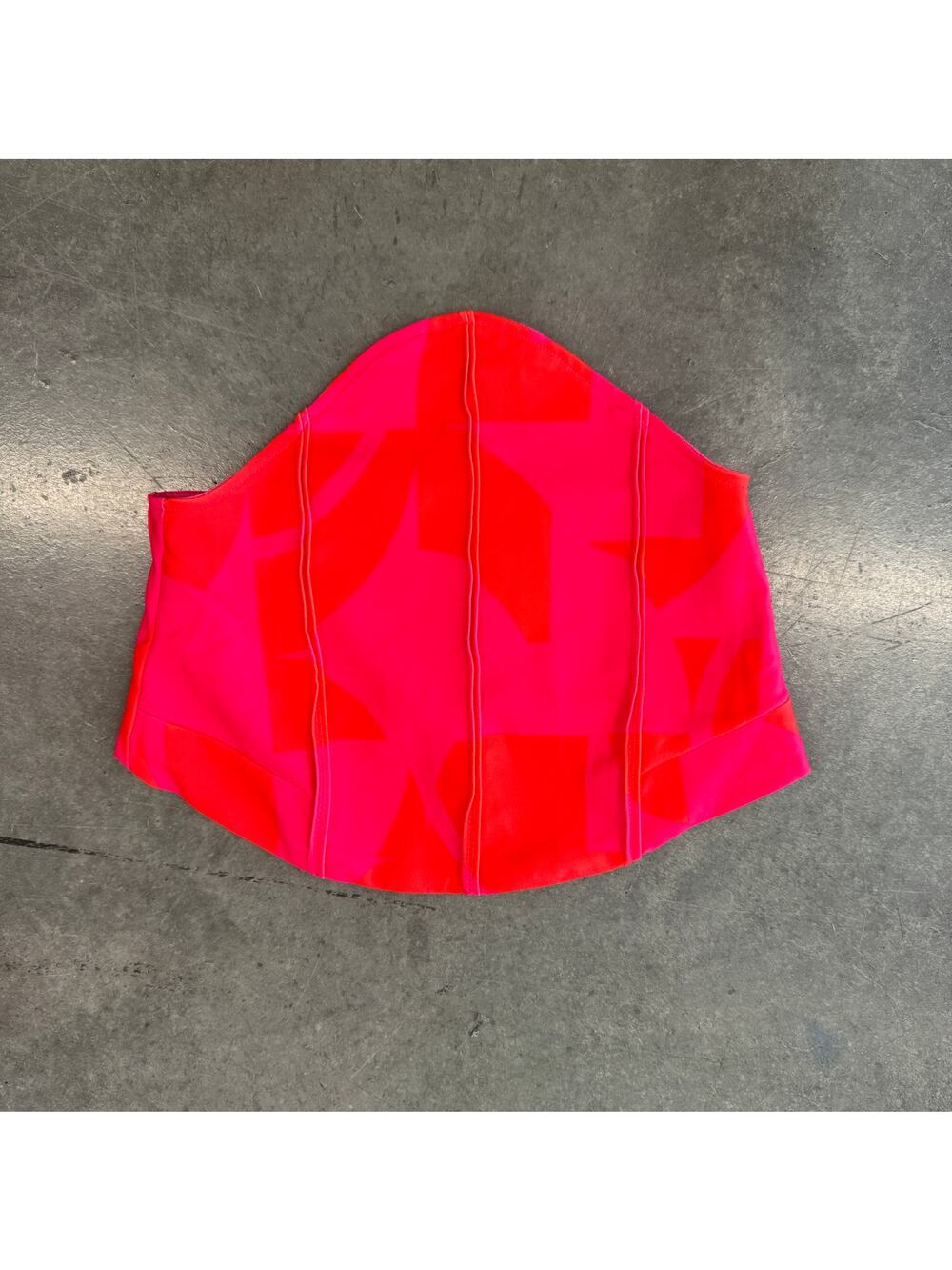 Tiger Mist Hot Pink Red Color Block Corset Tube Top Night Out XS